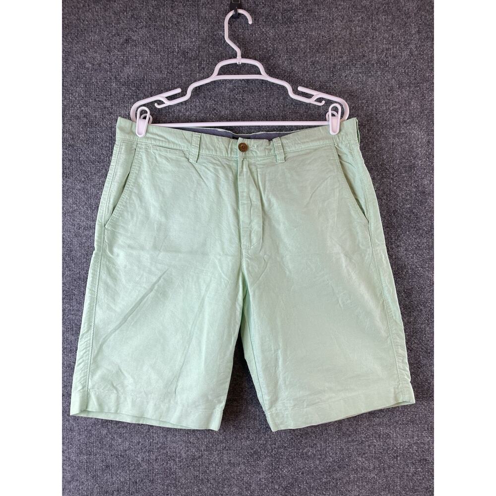 J. Crew Club Shorts Men's 35 X 11 Lime Green Chino 100% Cotton'